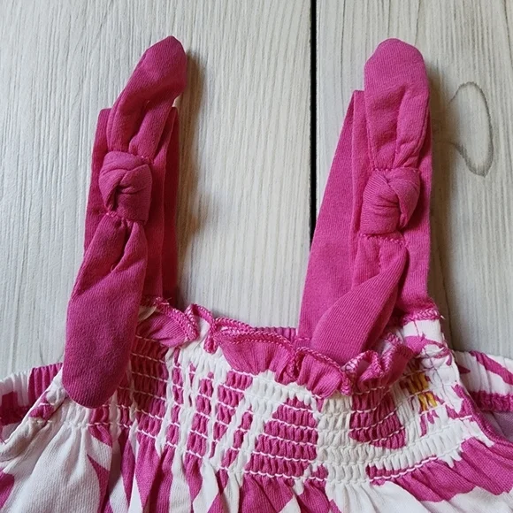 Carter's tropical pink tank top and white short set Size 3 MO NWT - Picture 4 of 7